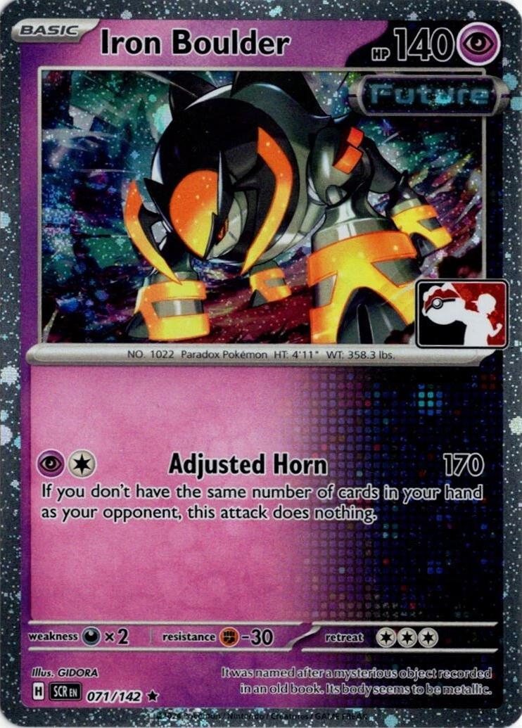Stellar Crown Iron Boulder [Prize-Pack-Cosmos-Holo] Pokémon card